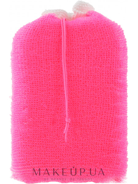 Мочалка синтетическая, 00430, неоново-розовая