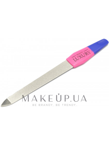 Пилка сапфировая для ногтей l 12,5 см, сине-розовая ручка