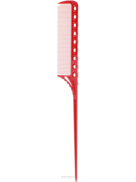 Расческа с мягким хвостиком 218 мм, красная