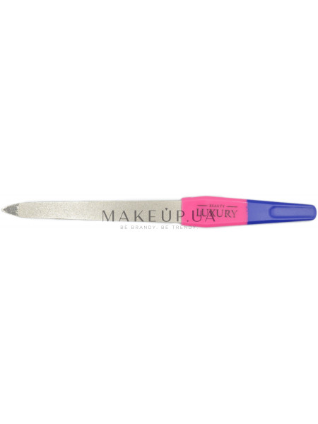 Пилка сапфировая для ногтей l 15 см, сине-розовая ручка