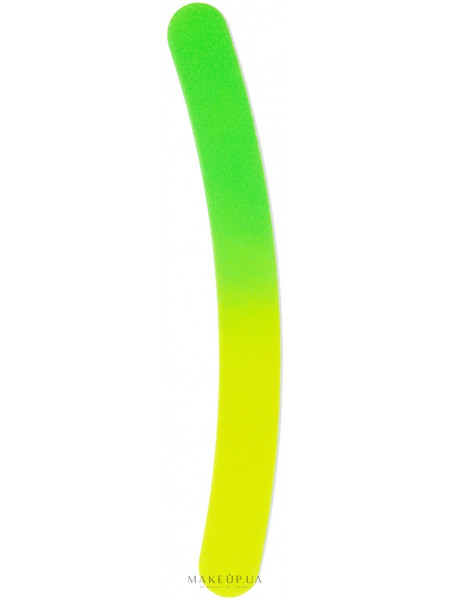 Пилочка для ногтей затененная 2-функциональная изогнутая, 74776, салатово-зеленая