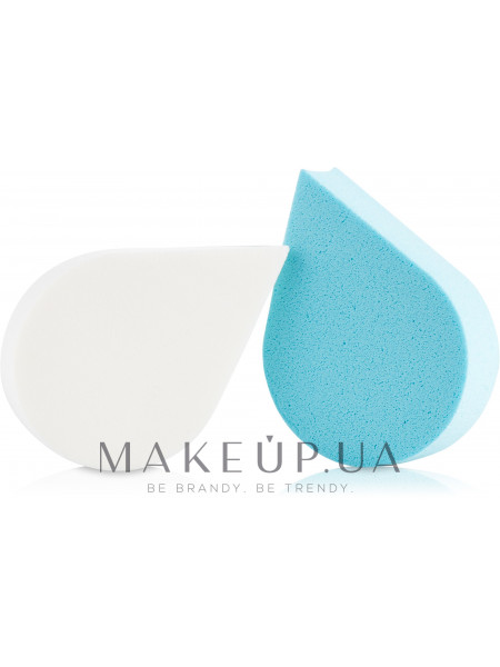 Спонж для макияжа, 35814, белый+синий