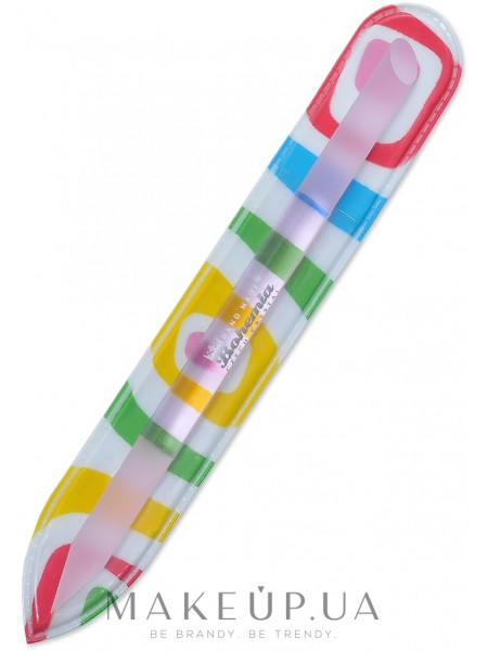 Стеклянная палочка для кутикулы и ногтей, 115мм, розовая