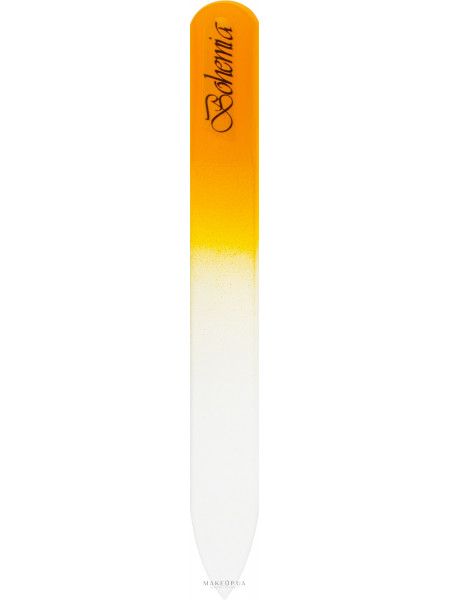 Пилочка хрустальная в чехле из кожи 99-1052, желтая, 105мм