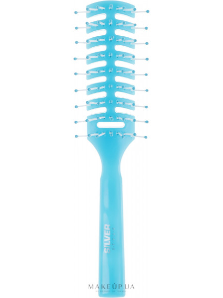 Расческа для укладки волос с прорезями, рм-8531c, голубая