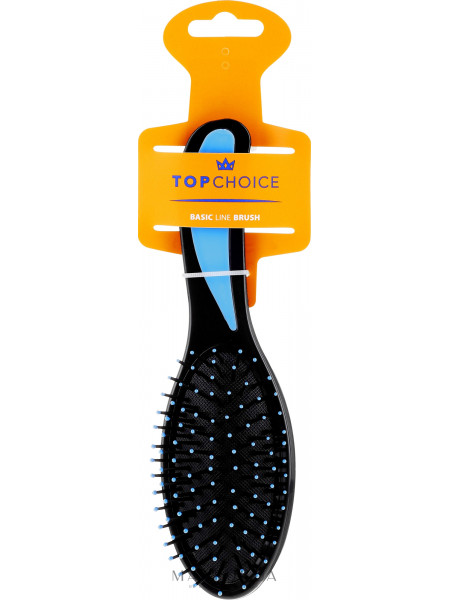Расческа для волос овальная, 2014, черно-голубая