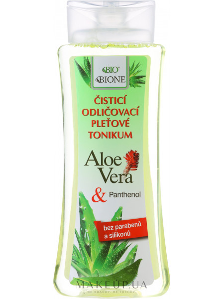 Bione cosmetics aloe vera soothing cleansing make-up removal facial tonic