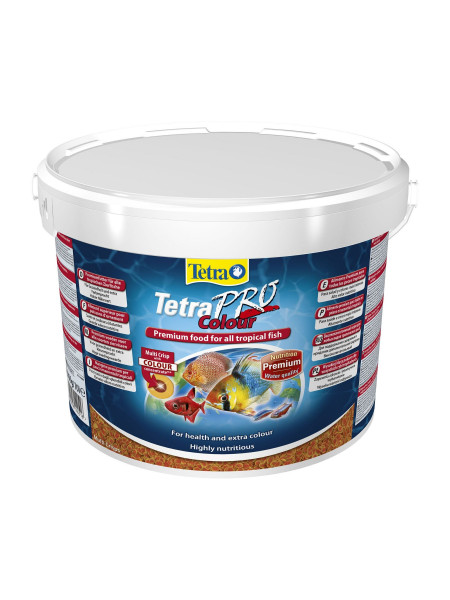Сухой корм для аквариумных рыб Tetra в чипсах «TetraPro Colour» 10 л (для всех аквариумных рыб)