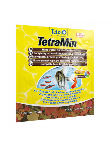 Сухой корм для аквариумных рыб Tetra в хлопьях «TetraMin» 12 г (для всех аквариумных рыб)