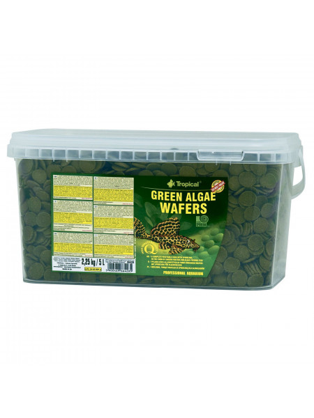 Сухой корм для аквариумных рыб Tropical в пластинках «Green Algae Wafers» 5 л (для травоядных донных рыб)