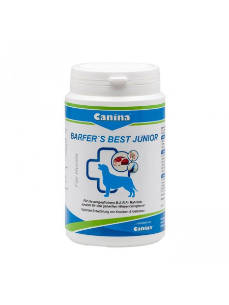 Витаминно-Минеральный комплекс для щенков и молодых собак Canina «Barfers Best Junior» при натуральном кормлении, 350г (порошок)