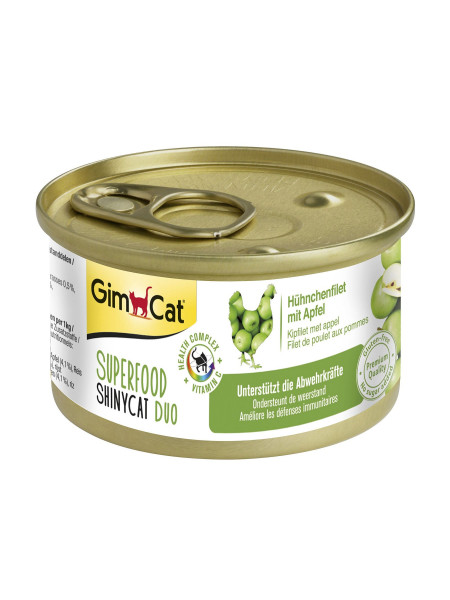 Влажный корм для кошек GimCat Superfood 70 г (курица и яблоко)