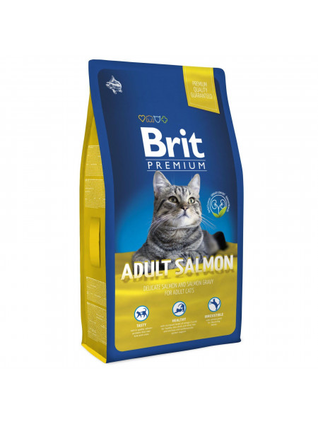 Сухой корм для кошек Brit Premium Cat Adult Salmon 8 кг (лосось)