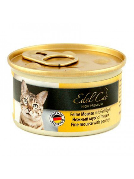 Влажный корм для кошек Edel Cat 85 г (мусс с птицей)