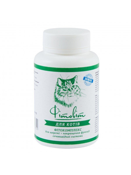 Фитокомплекс для кошек ProVET «Фитовит» 100 таблеток, 72 г (для кожи и шерсти + для поддержания мочевыделительной системы)