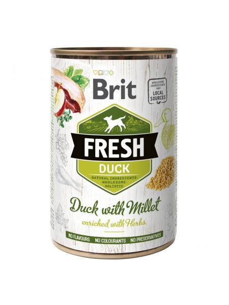 Влажный корм для собак Brit Fresh Duck with Millet 400 г (утка)