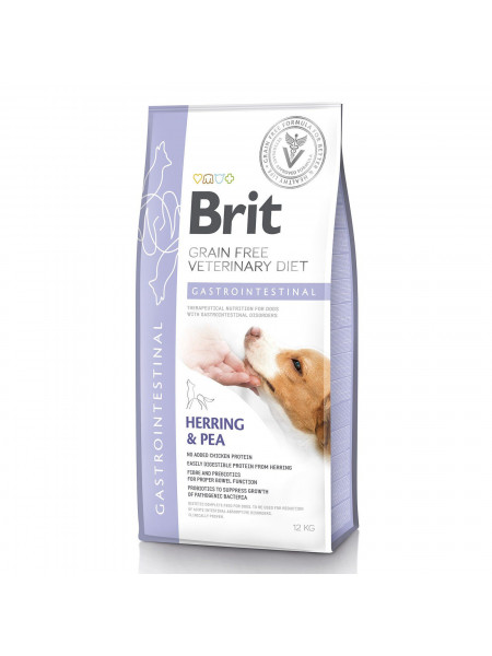 Сухой корм для собак, при заболеваниях желудочно-кишечного тракта Brit GF Veterinary Diet Gastrointestinal 12 кг (сельдь)