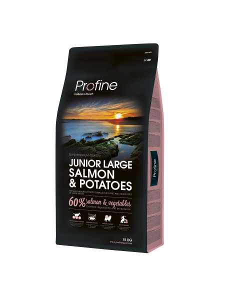 Сухой корм для щенков и молодых собак (весом от 25 кг) Profine Junior Large Breed Salmon 15 кг (лосось)
