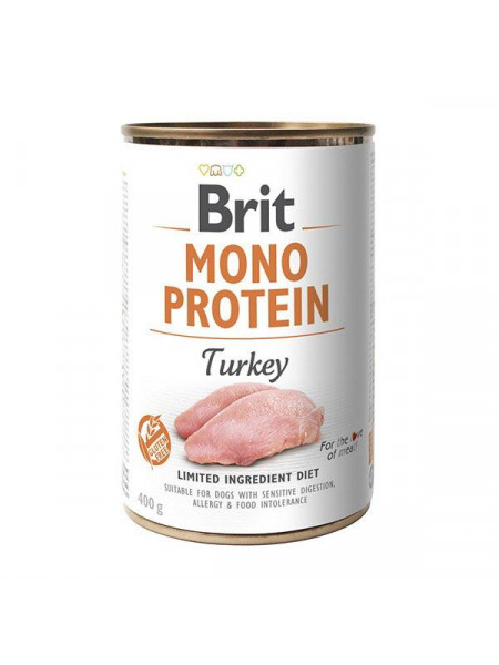 Влажный корм для собак Brit Mono Protein Turkey 400 г (индейка)