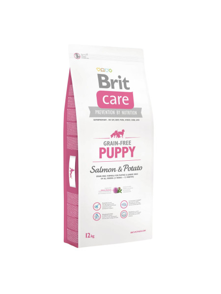 Сухой корм для щенков всех пород Brit Care GF Puppy Salmon & Potato 12 кг (лосось)