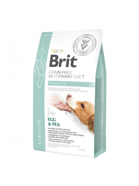 Сухой корм для собак, при заболеваниях мочевыводящих путей Brit GF Veterinary Diet Dog Struvite 2 кг (яйцо)