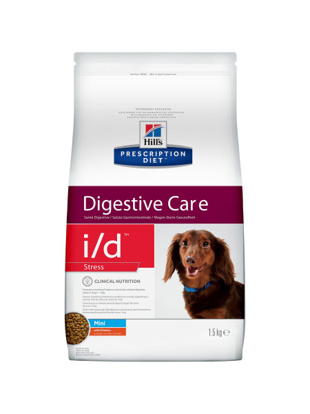 Сухой корм для собак мини пород при заболевании ЖКТ вызванным стрессом Hills PD Canine I/D 1,5кг (AB+)