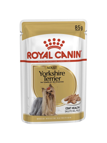 Вологий корм для взрослых собак породы йоркширский терьер Royal Canin Yorkshire Terrier Adult 85г (домашняя птица)