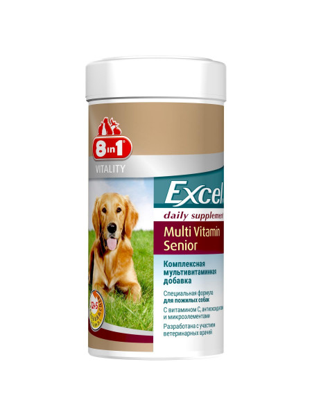 Витамины для пожилых собак 8in1 Excel «Multi Vitamin Senior» 70 таблеток (мультивитамин)
